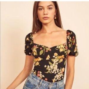 Reformation Charli flower top size 4